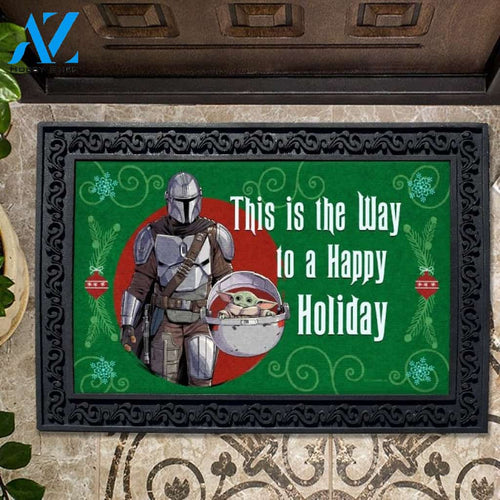 Mandalorian Merry Christmas Doormat - 18" x 30"