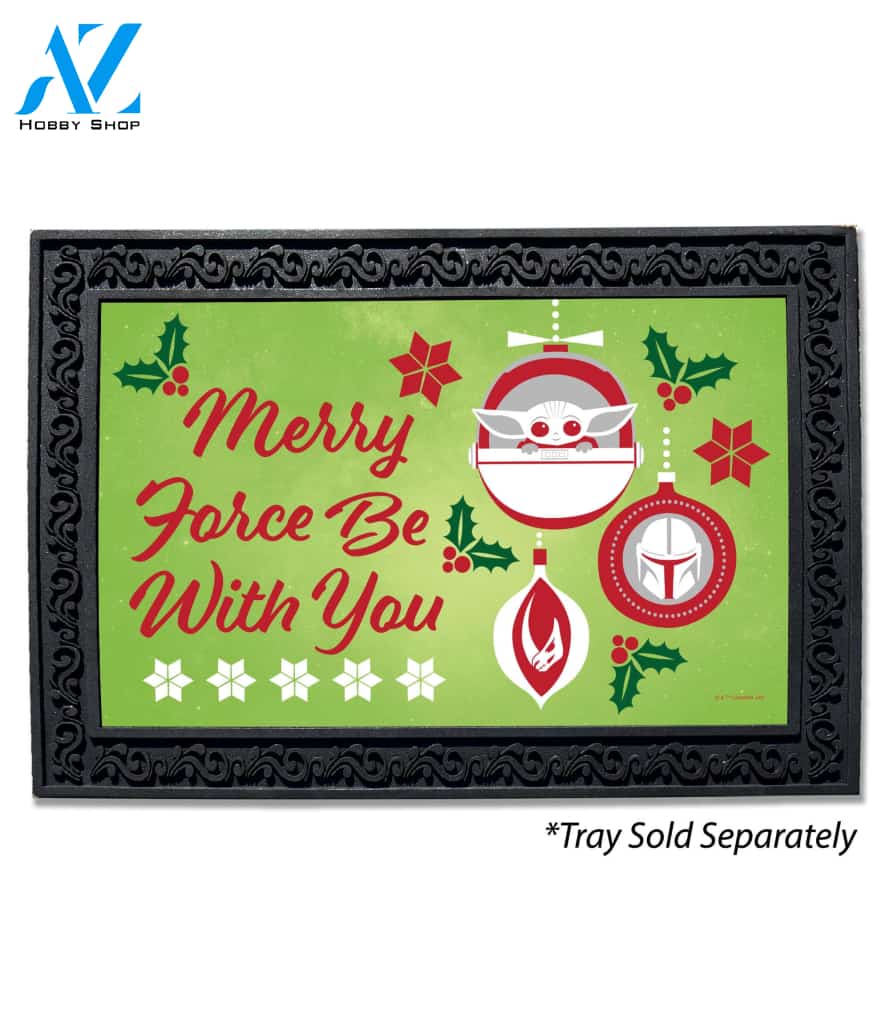 Mandalorian Merry Force Be With You Doormat - 18" x 30"