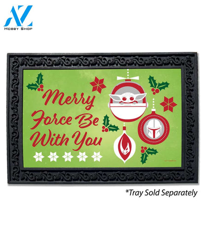 Mandalorian Merry Force Be With You Doormat - 18" x 30"