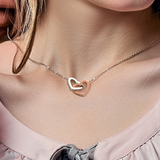 To My Beautiful Daughter,  My Love And Light - Interlocking Hearts Necklace