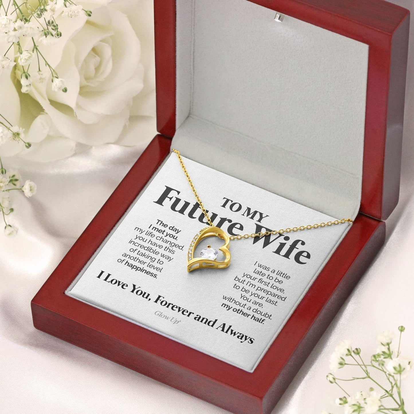 Forever Love Necklace - To My Future Wife - Forever Love - My Other Half Gift For Wife For Mom Gift For