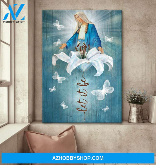 Maria and the lily flower - Let it be - Portrait Canvas Prints, Wall Art