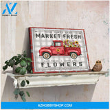 Ohcanvas Market Flower Sunflower Pick-up Truck Custom Name For Family Personalized Canvas Wall Art Decor