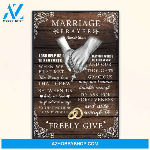 Marriage Prayer - Personalized Poster/Canvas - Anniversary Gift For Husband And Wife
