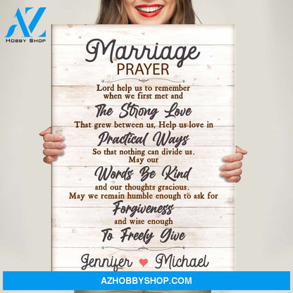 Marriage Prayer Premium Canvas