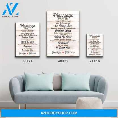 Marriage Prayer Premium Canvas