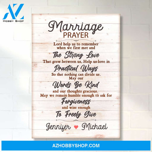 Marriage Prayer Premium Canvas