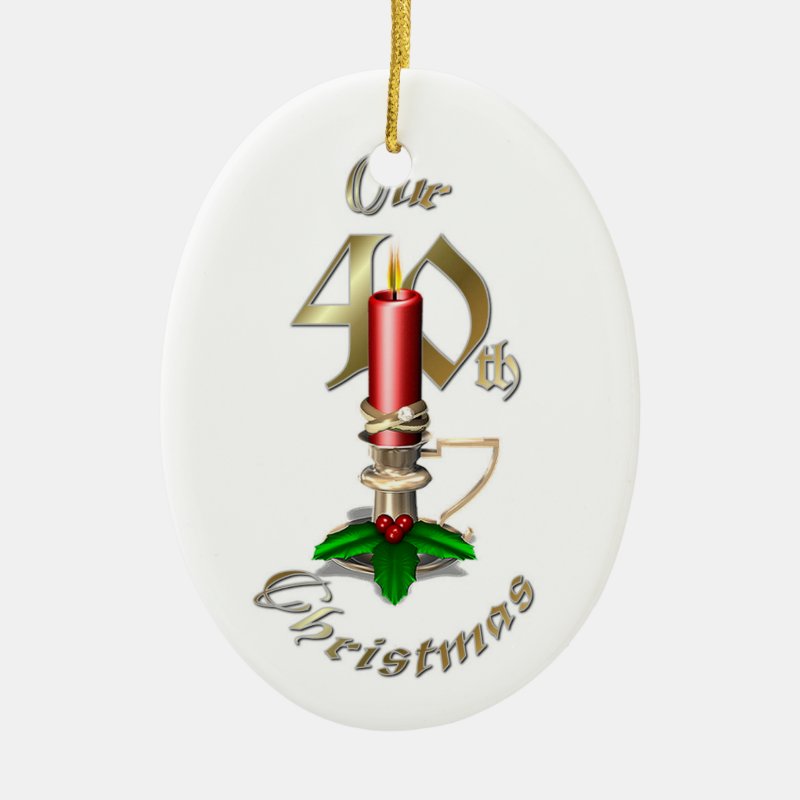 Married 40Th Christmas Ornament