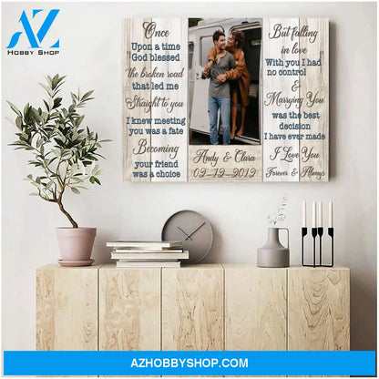 Marrying you was the best decision I have ever made - Personalized canvas