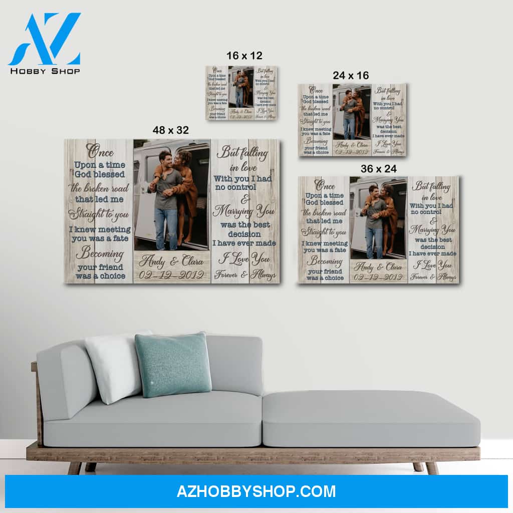 Marrying you was the best decision I have ever made - Personalized canvas
