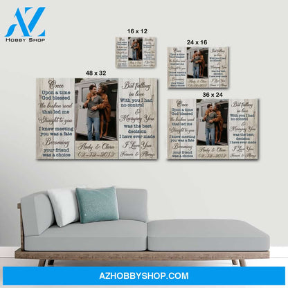 Marrying you was the best decision I have ever made - Personalized canvas