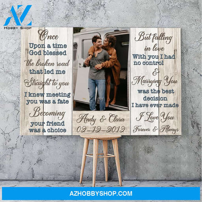 Marrying you was the best decision I have ever made - Personalized canvas