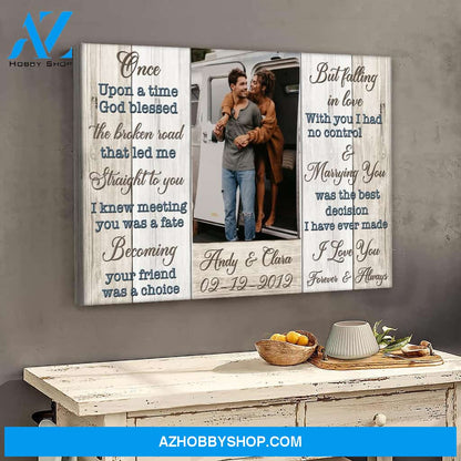 Marrying you was the best decision I have ever made - Personalized canvas