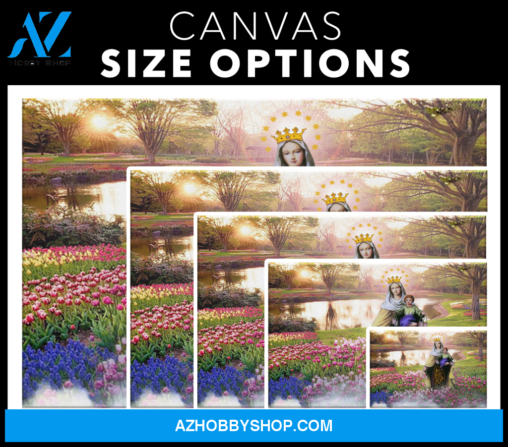 Mary in a Field of Flowers Canvas Art