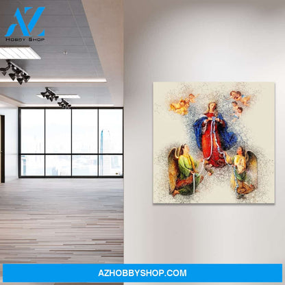 Mary Undoer of Knots Geometric Canvas Art