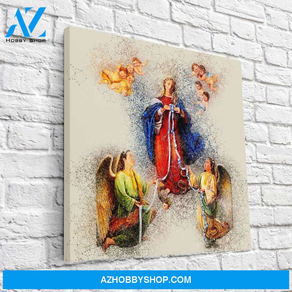 Mary Undoer of Knots Geometric Canvas Art