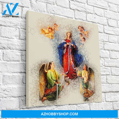 Mary Undoer of Knots Geometric Canvas Art