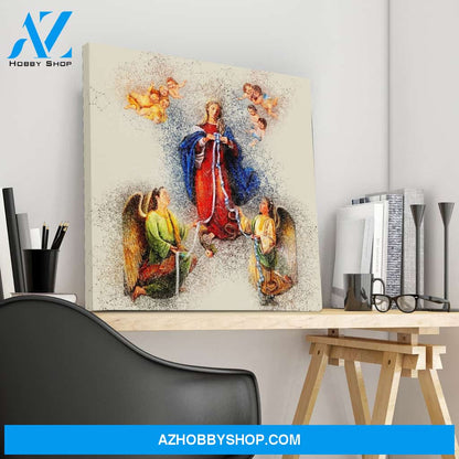 Mary Undoer of Knots Geometric Canvas Art