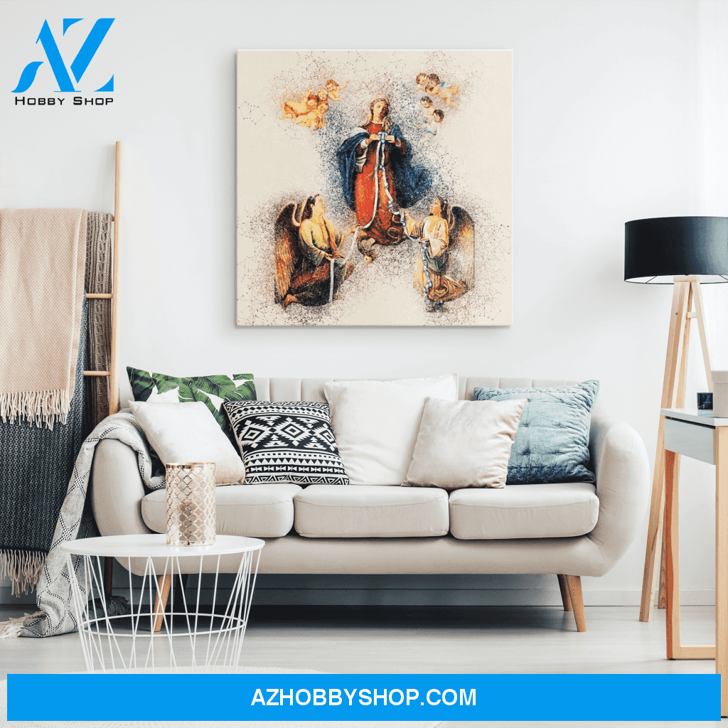 Mary Undoer of Knots Geometric Canvas Art