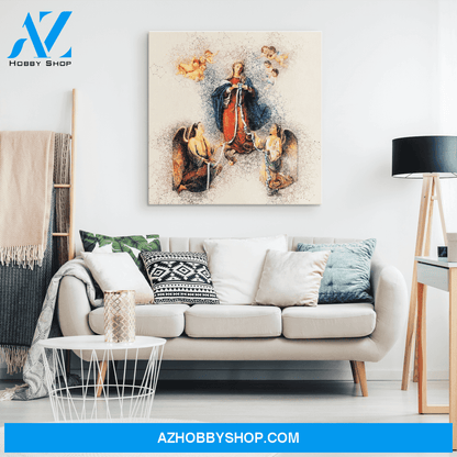 Mary Undoer of Knots Geometric Canvas Art