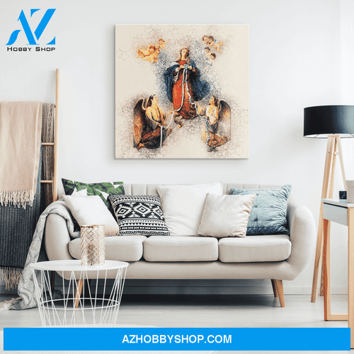 Mary Undoer of Knots Geometric Canvas Art