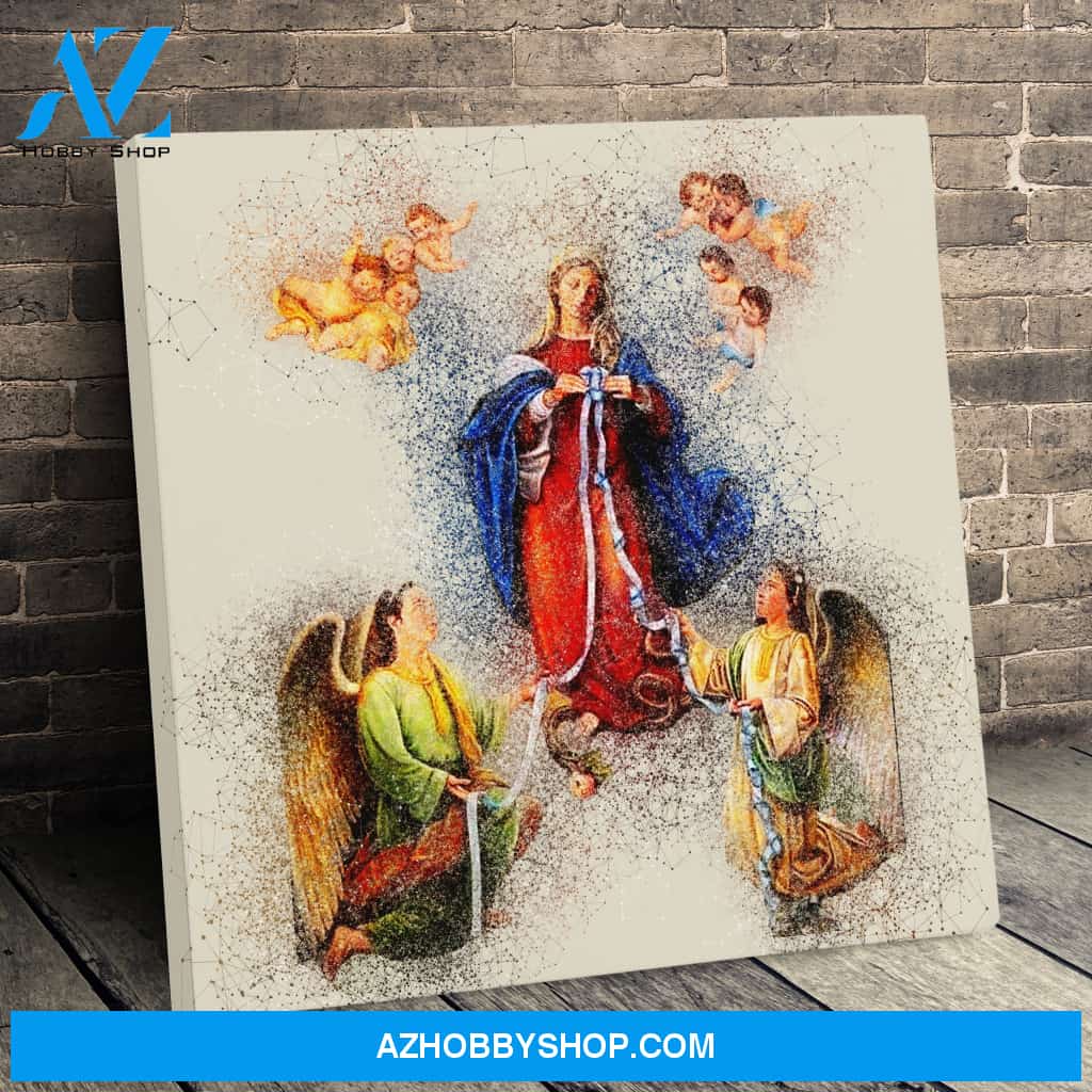 Mary Undoer of Knots Geometric Canvas Art