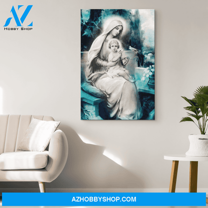 Mary with baby Jesus Canvas Art