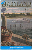 Maryland - Blue Crab And Oysters On Dock
