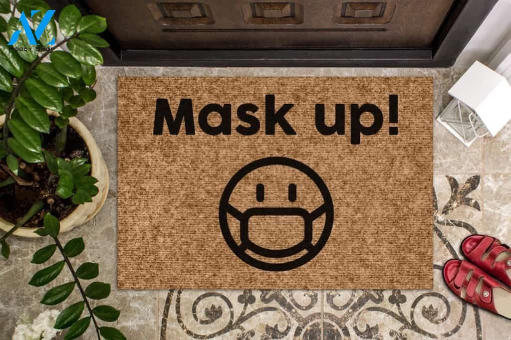 Mask Up Quote Doormat Welcome Mat House Warming Gift Home Decor Funny Doormat Gift Idea