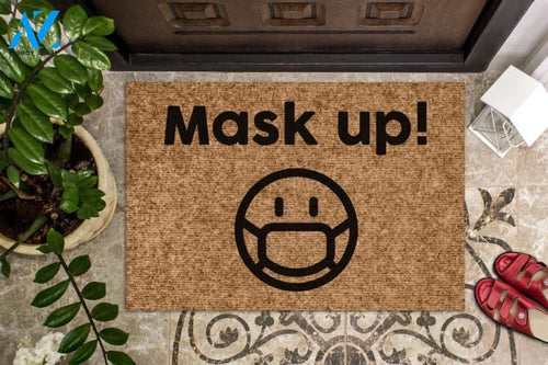 Mask Up Quote Doormat Welcome Mat House Warming Gift Home Decor Funny Doormat Gift Idea