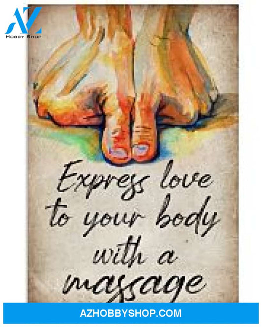 Massage Therapist Poster Express Love To Your Body Wall Decor
