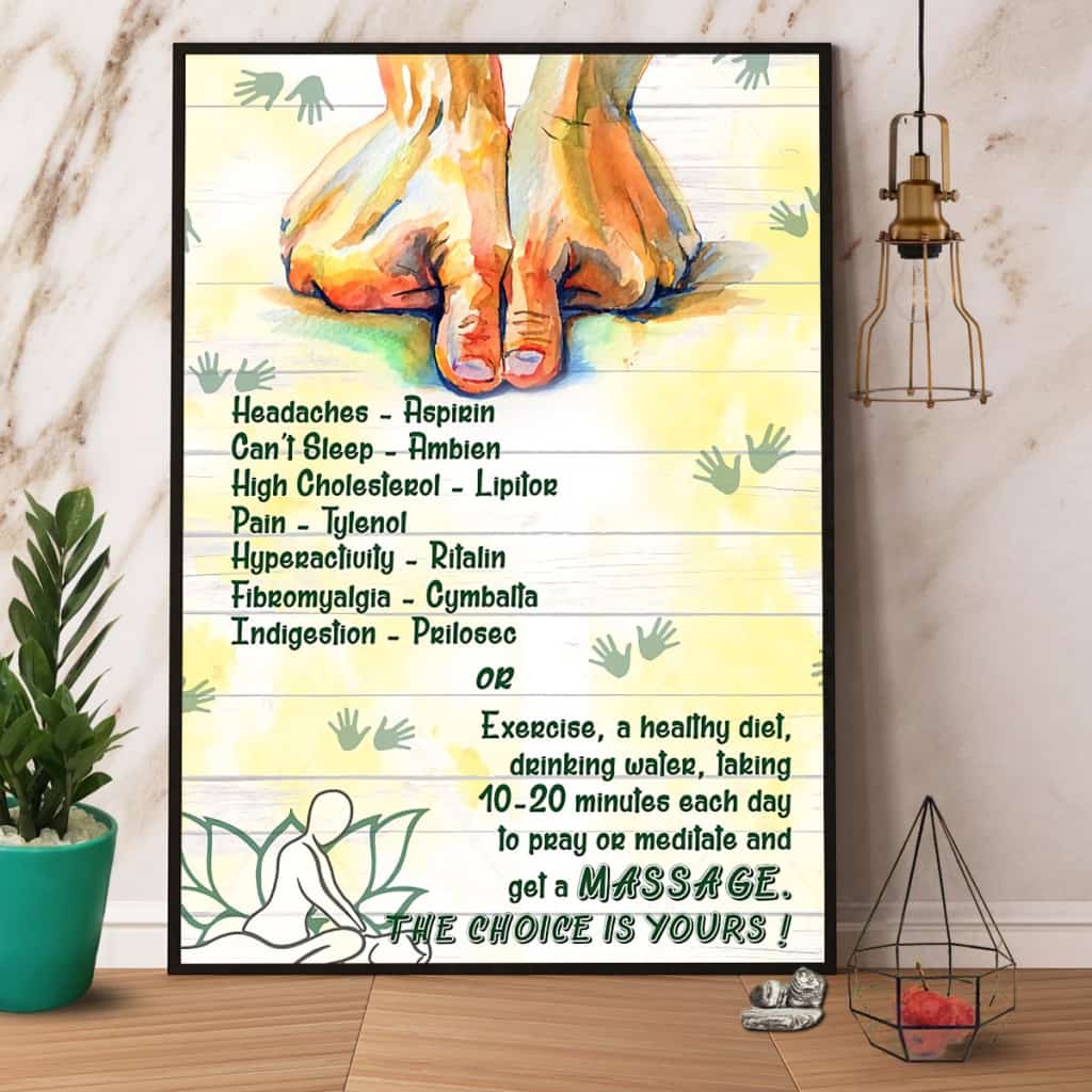 Massage Therapist The Choice Is Yours Paper Poster No Frame Matte Canvas Wall Decor