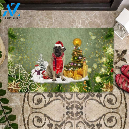 Mastiff Merry Christmas Doormat