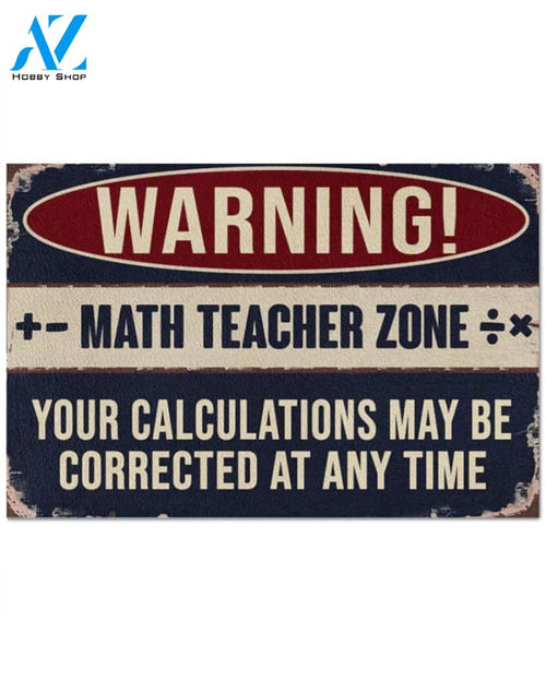 Math Teacher Calculations May Be Corrected Funny Indoor And Outdoor Doormat Warm House Gift Welcome Mat Gift For Math Teacher