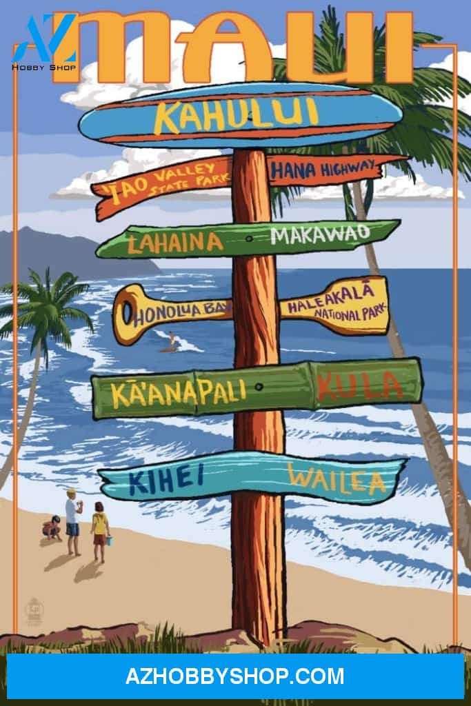 Maui Hawaii Destination Signpost 