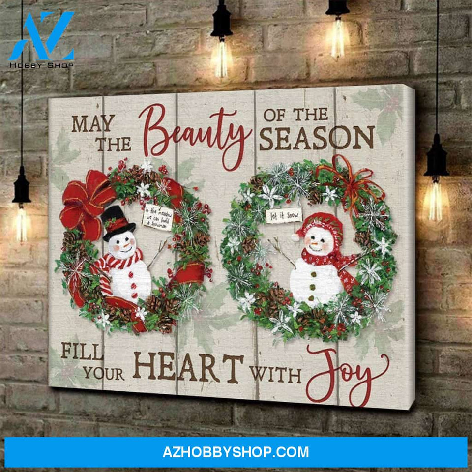 Personalized Canvas May The Beauty Of The Season Fill Your Heart With Joychristmas Gift Idea Canvas Wall Art