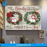 Personalized Canvas May The Beauty Of The Season Fill Your Heart With Joychristmas Gift Idea Canvas Wall Art