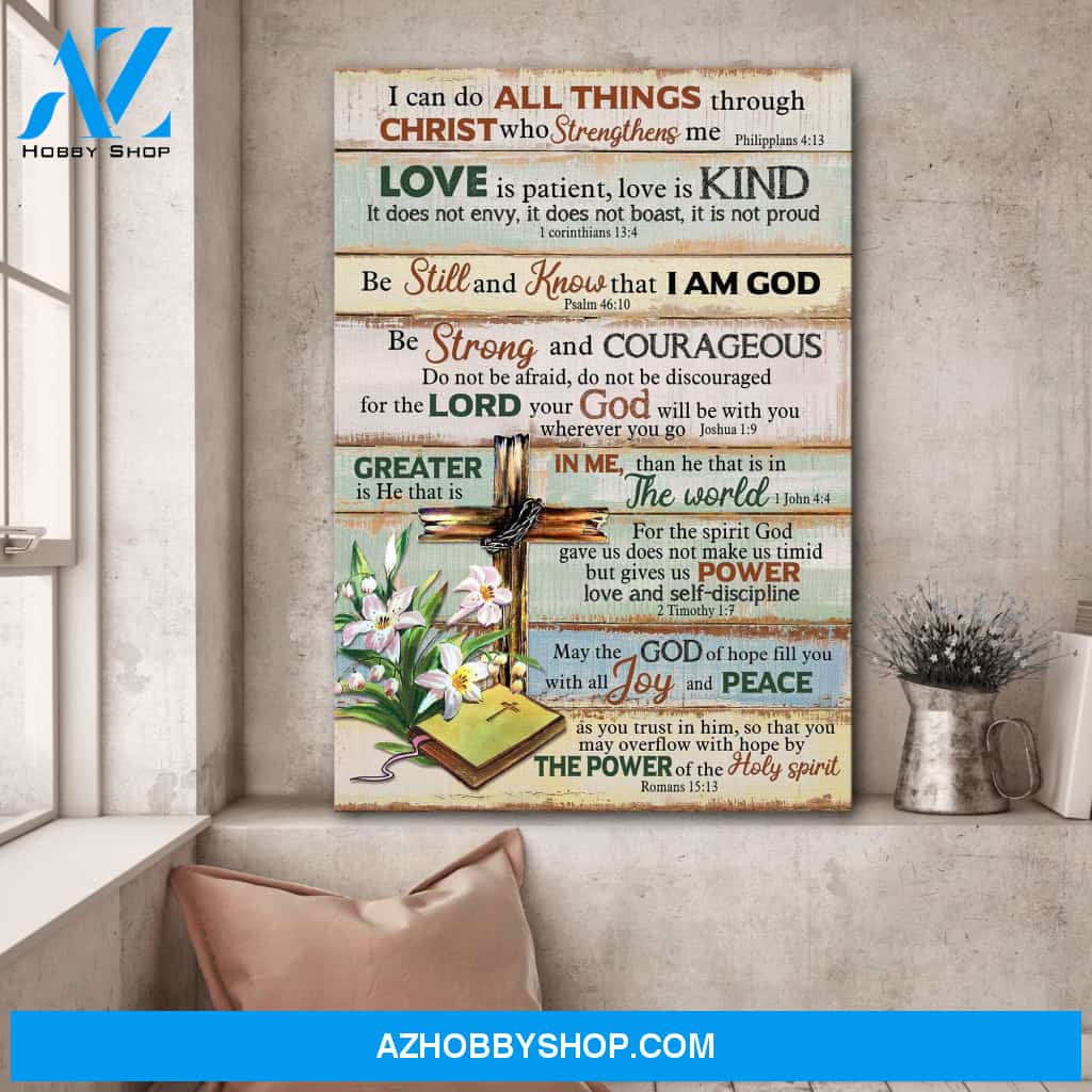 May the god of hope fill you with all joy and peace - Jesus Portrait Canvas Prints - Wall Art
