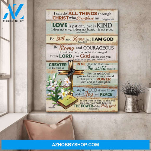 May the god of hope fill you with all joy and peace - Jesus Portrait Canvas Prints - Wall Art