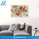 May Your Day Be Merry Bright Christmas Hummingbird Canvas Wall Art