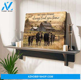 May Your Journey Angus Cow Wall Art Canvas