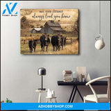 May Your Journey Angus Cow Wall Art Canvas