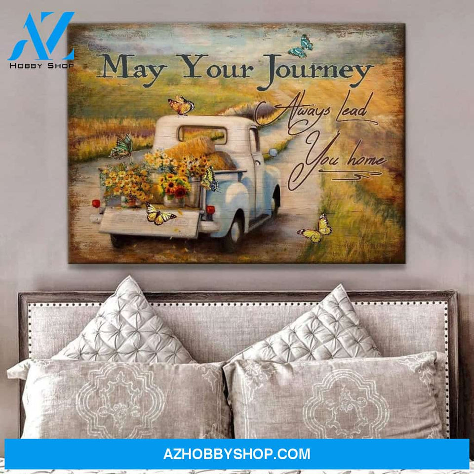 Zalooo May Your Journey Butterfly Wall Art Canvas