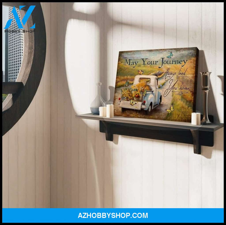 Zalooo May Your Journey Butterfly Wall Art Canvas