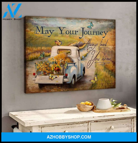 Zalooo May Your Journey Butterfly Wall Art Canvas