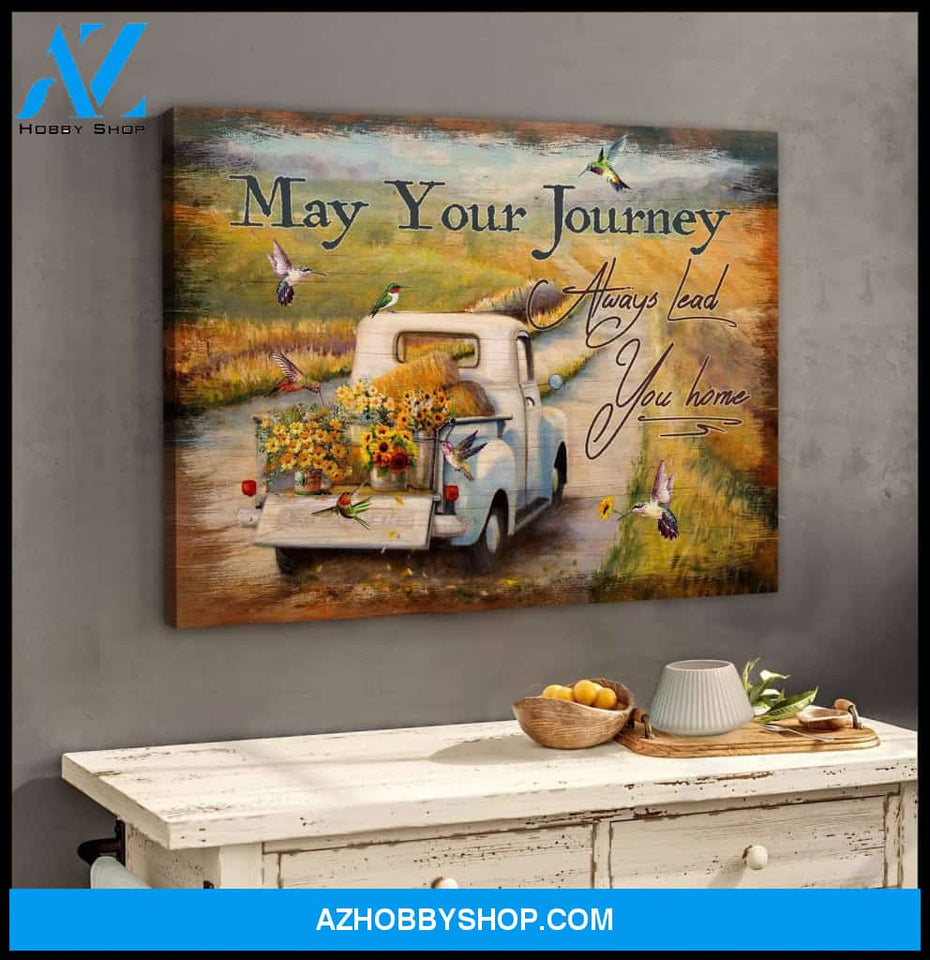 May Your Journey Hummingbird Wall Art Canvas