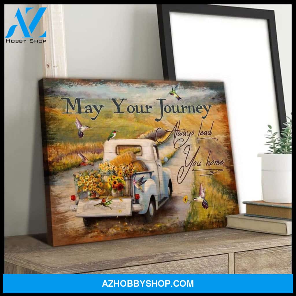 May Your Journey Hummingbird Wall Art Canvas