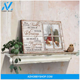 May your troubles be less Farm Horse Wood Window Canvas Wall Art Decor