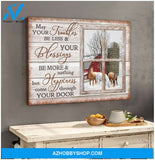 May your troubles be less Farm Horse Wood Window Canvas Wall Art Decor