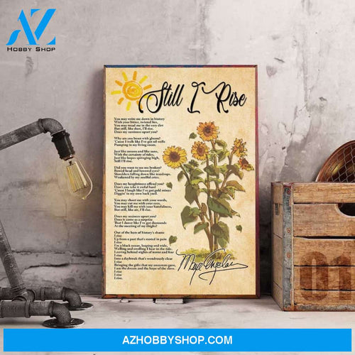 Maya Angelou Still I Rise Print,Still I Rise Poem Canvas And Poster, Wall Decor Visual Art 1